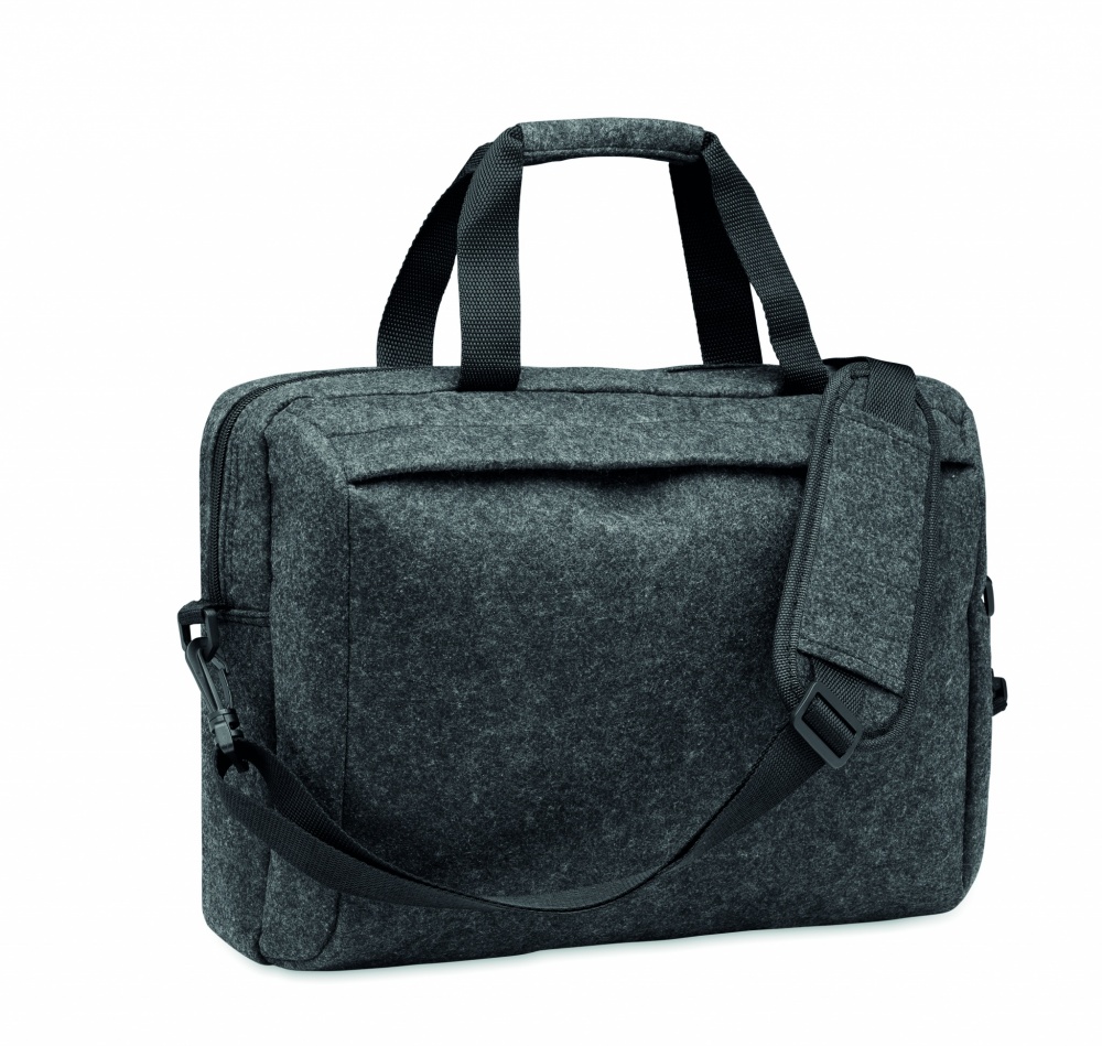 Logotrade promotional item picture of: 15 inch RPET felt laptop bag